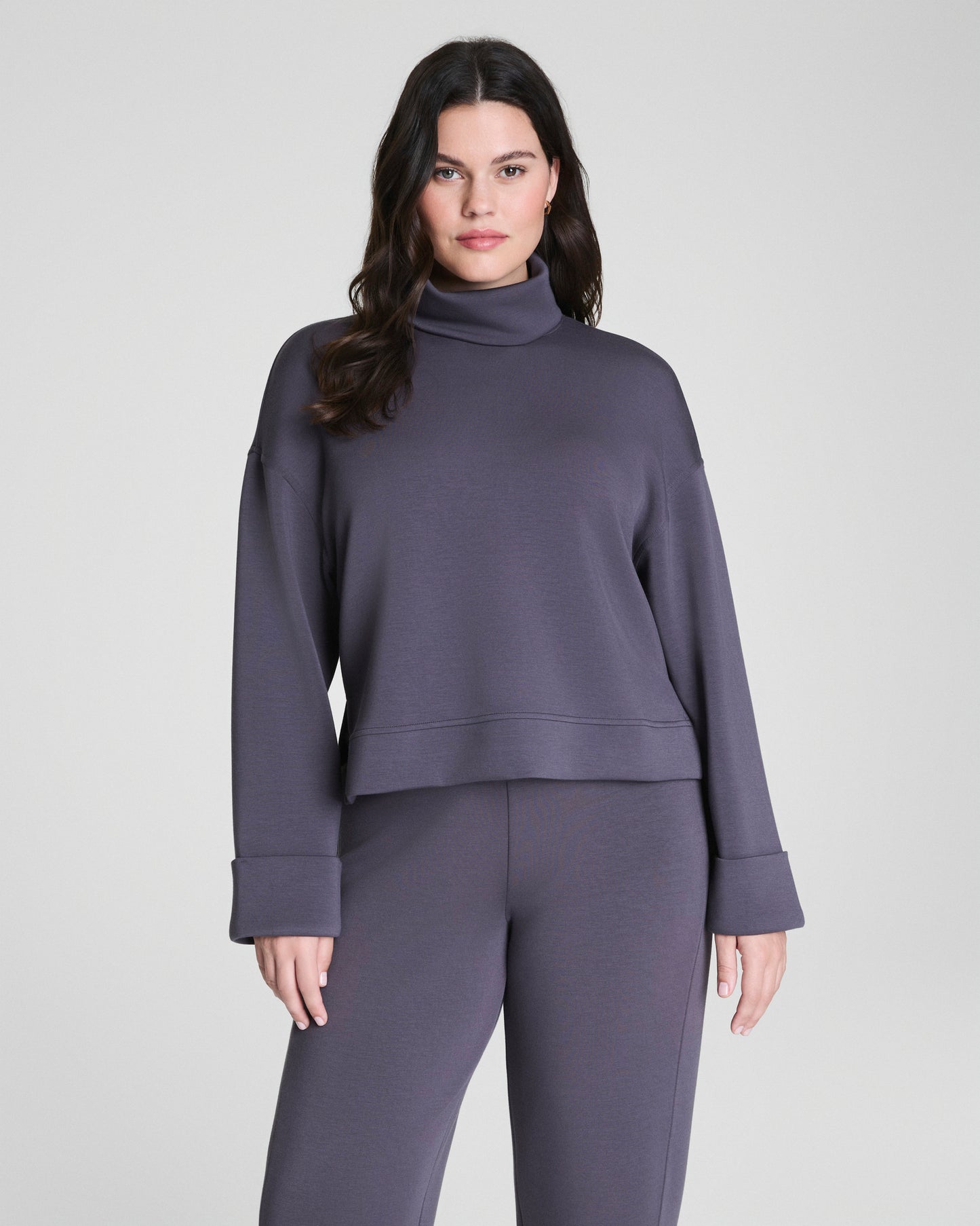 Air Essentials Cropped Turtleneck - Storm