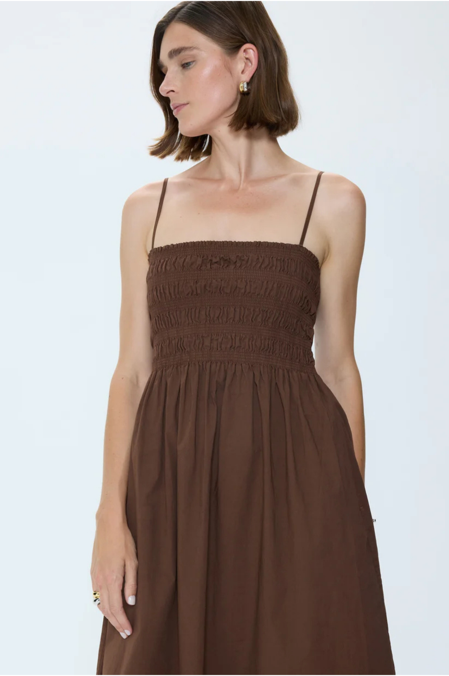 Bianca Shirred Bodice Dress - Bruna