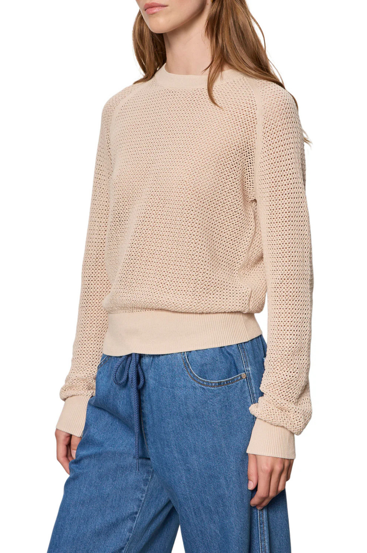 Soleil Open Stitch Sweater - Dark Opal
