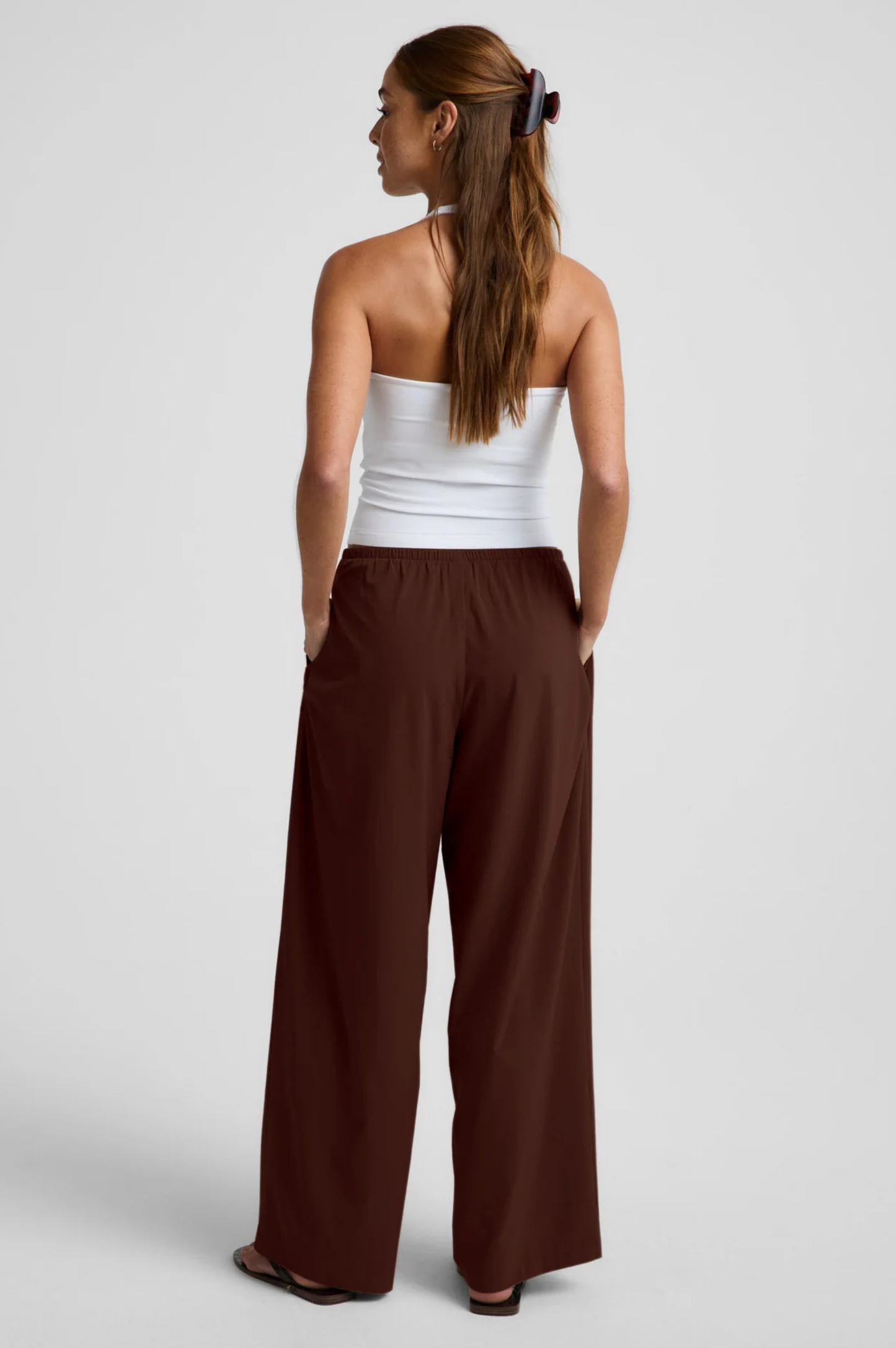 Solstice Drawstring Wide Leg Pant 29 - Iced Mocha