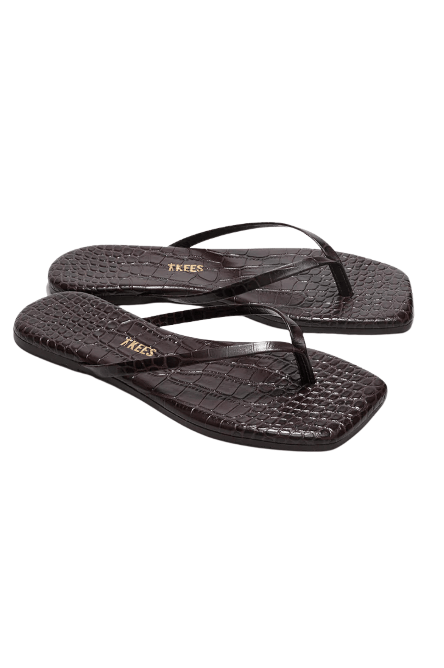 Square Toe Lily Croc - Carob