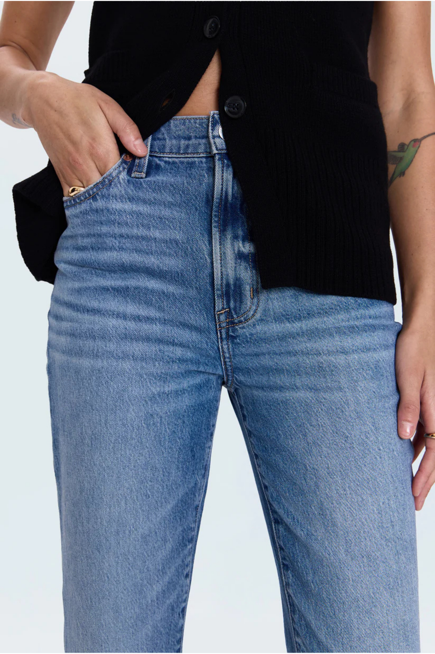 Bri Ankle High Rise Slim Straight Jean - Charleston