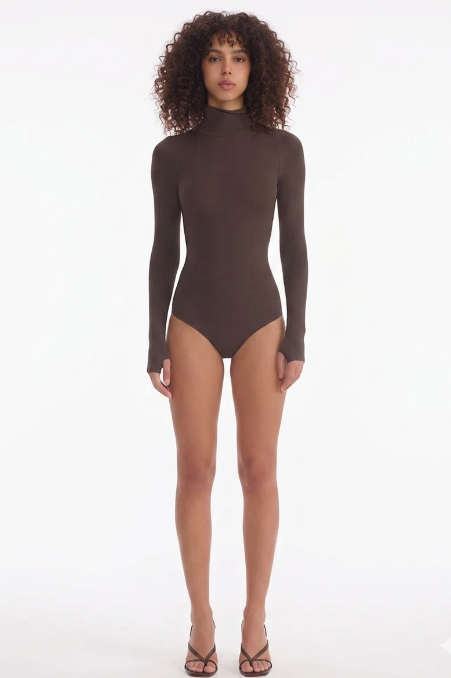 Ballet Long Sleeve Turtleneck with Thumbholes - Cameo