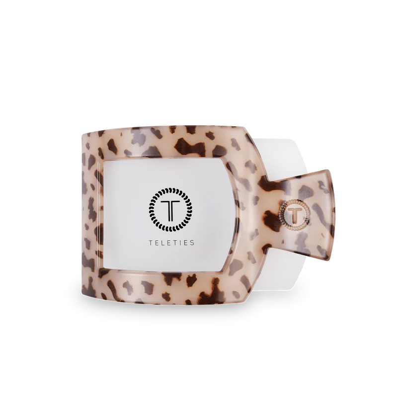 Medium Flat Square Hair Clip - Blonde Tortoise