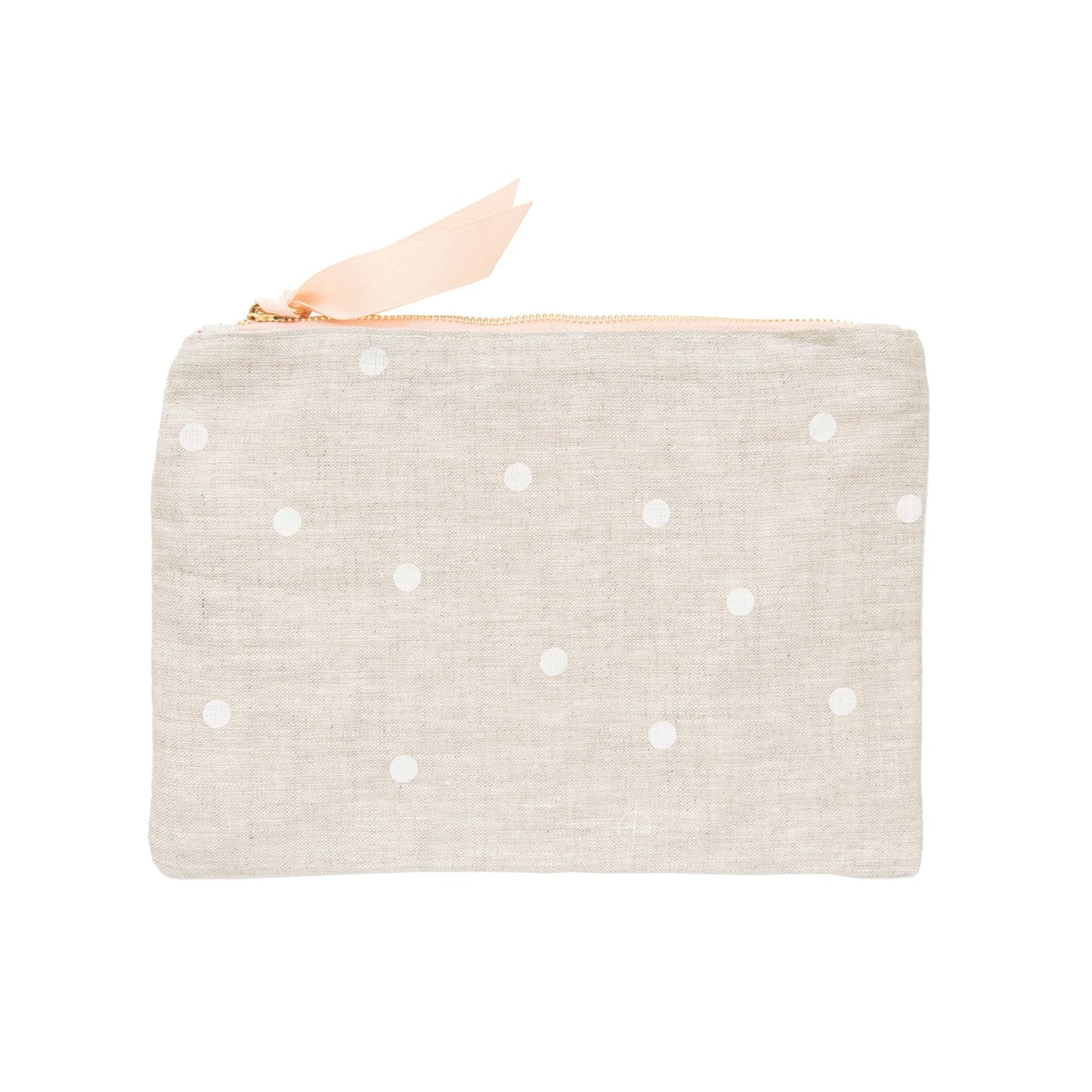 Large Pouch - Flax Dot