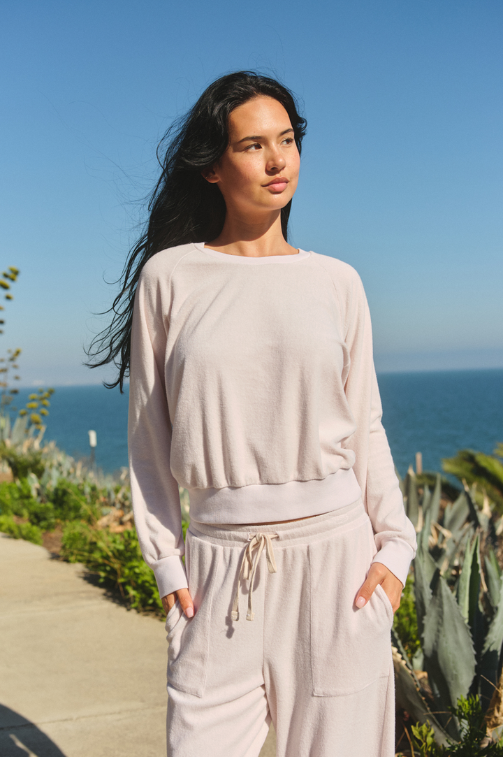 Raglan Sport Crew Sweatshirt - Oyster