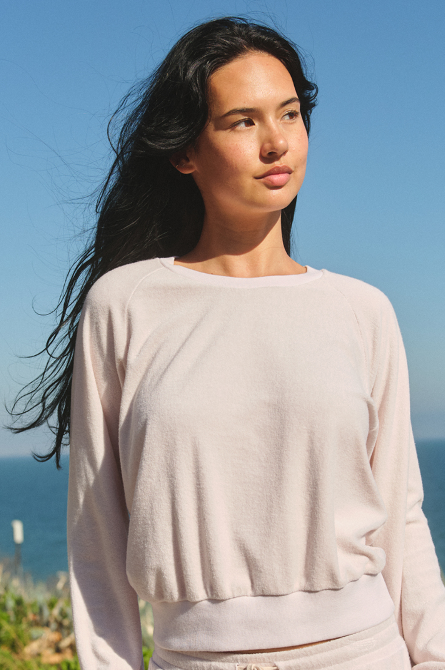 Raglan Sport Crew Sweatshirt - Oyster