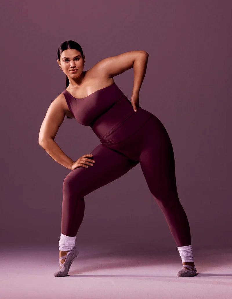 Bare Essentials Asymmetrical Tank - Plum Berry