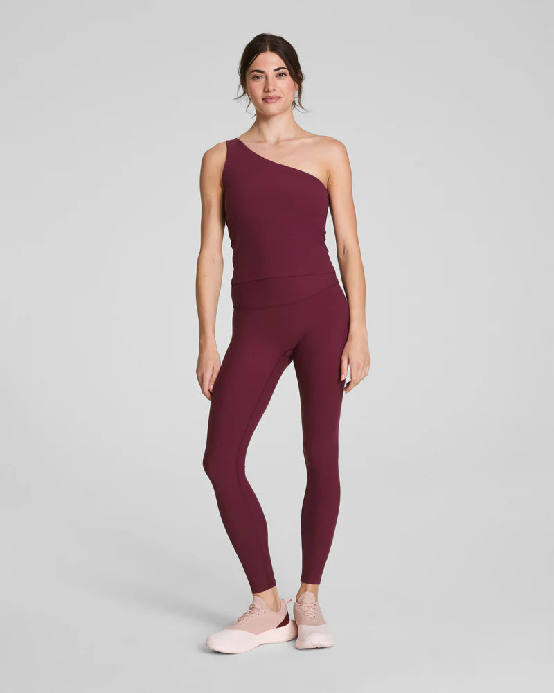 Bare Essentials Asymmetrical Tank - Plum Berry