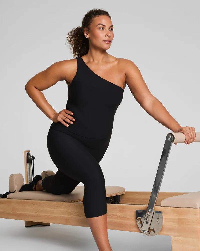 Bare Essentials Asymmetrical Tank - Very Black