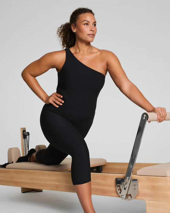 Bare Essentials Asymmetrical Tank - Very Black