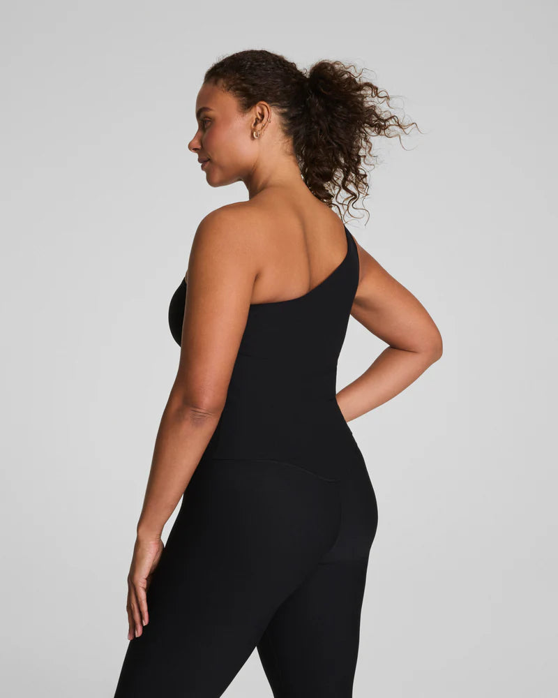 Bare Essentials Asymmetrical Tank - Very Black