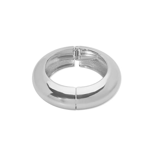 Rounded Silver Bangle - Large