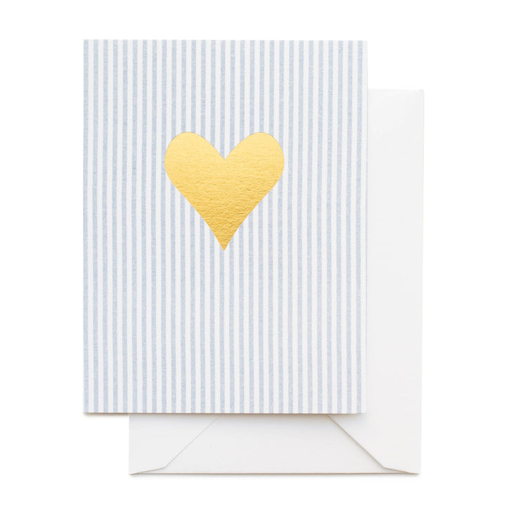 Ticking Stripe Heart - Blank