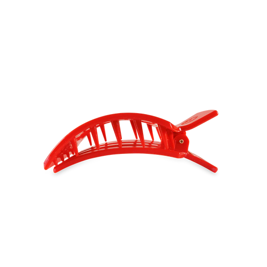Medium Flat Square Hair Clip - Rudolph Red