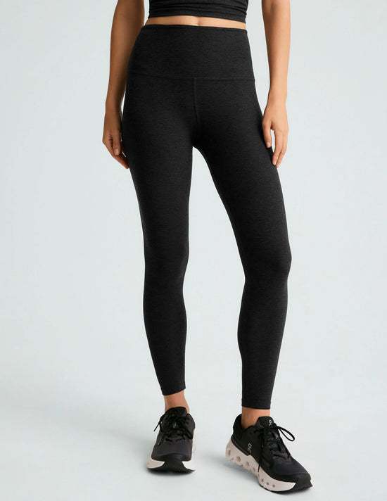 Spacedye Caught Midi HW Leggings - Darkest Night