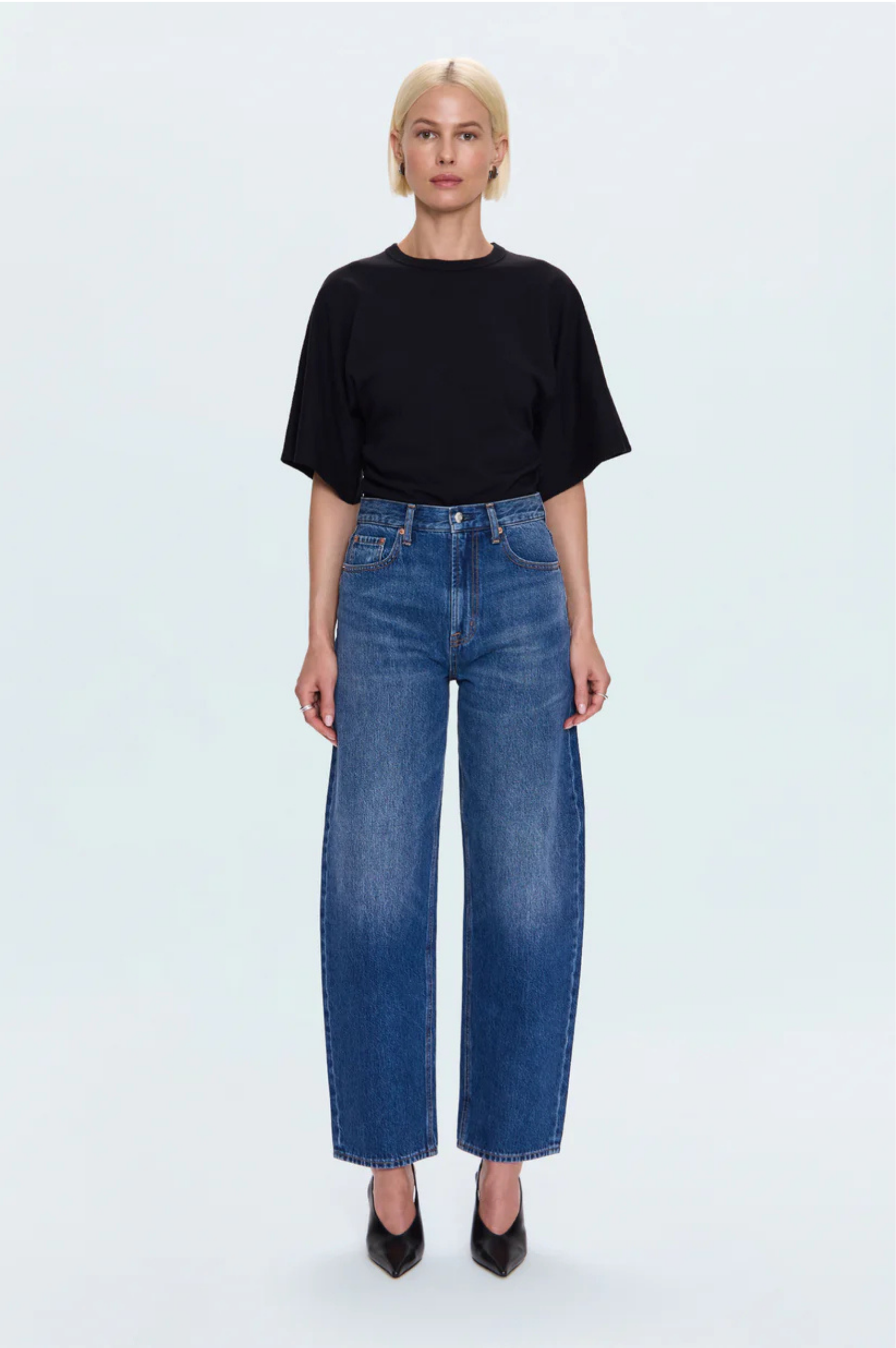 Wes High Rise Barrel Jean - Premiere