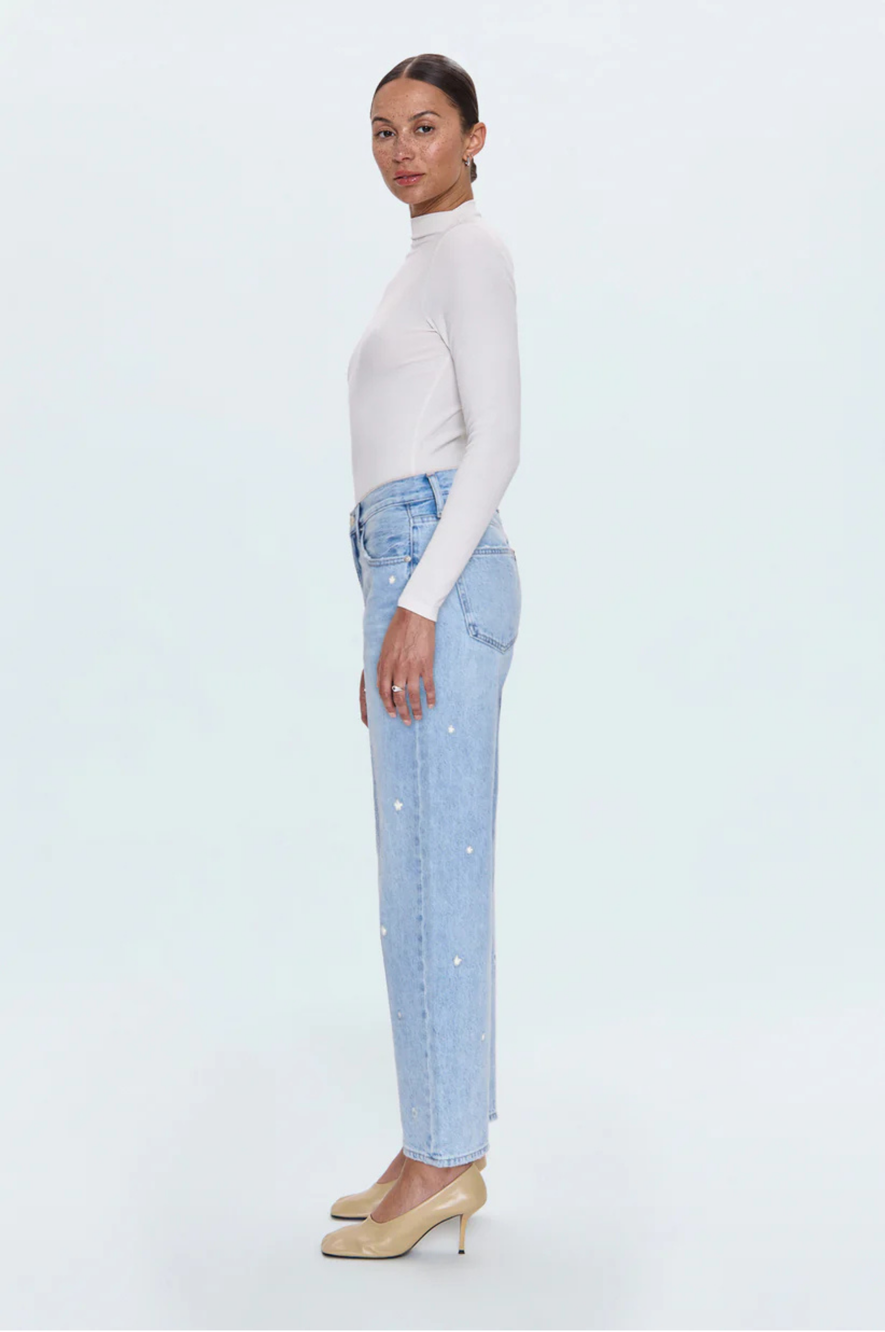 Lexi Mid Rise Bowed Straight - Stellar Vintage