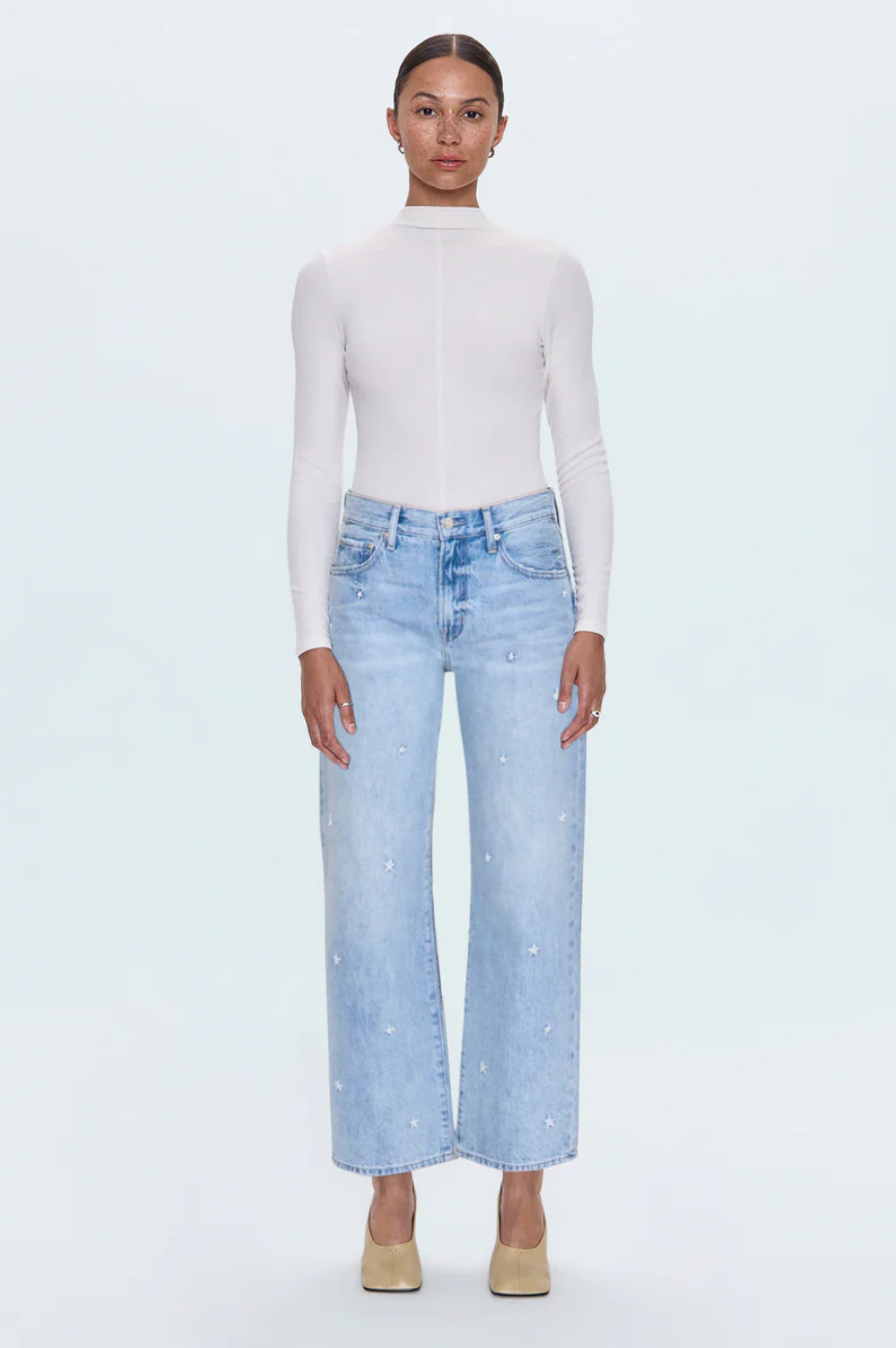 Lexi Mid Rise Bowed Straight - Stellar Vintage
