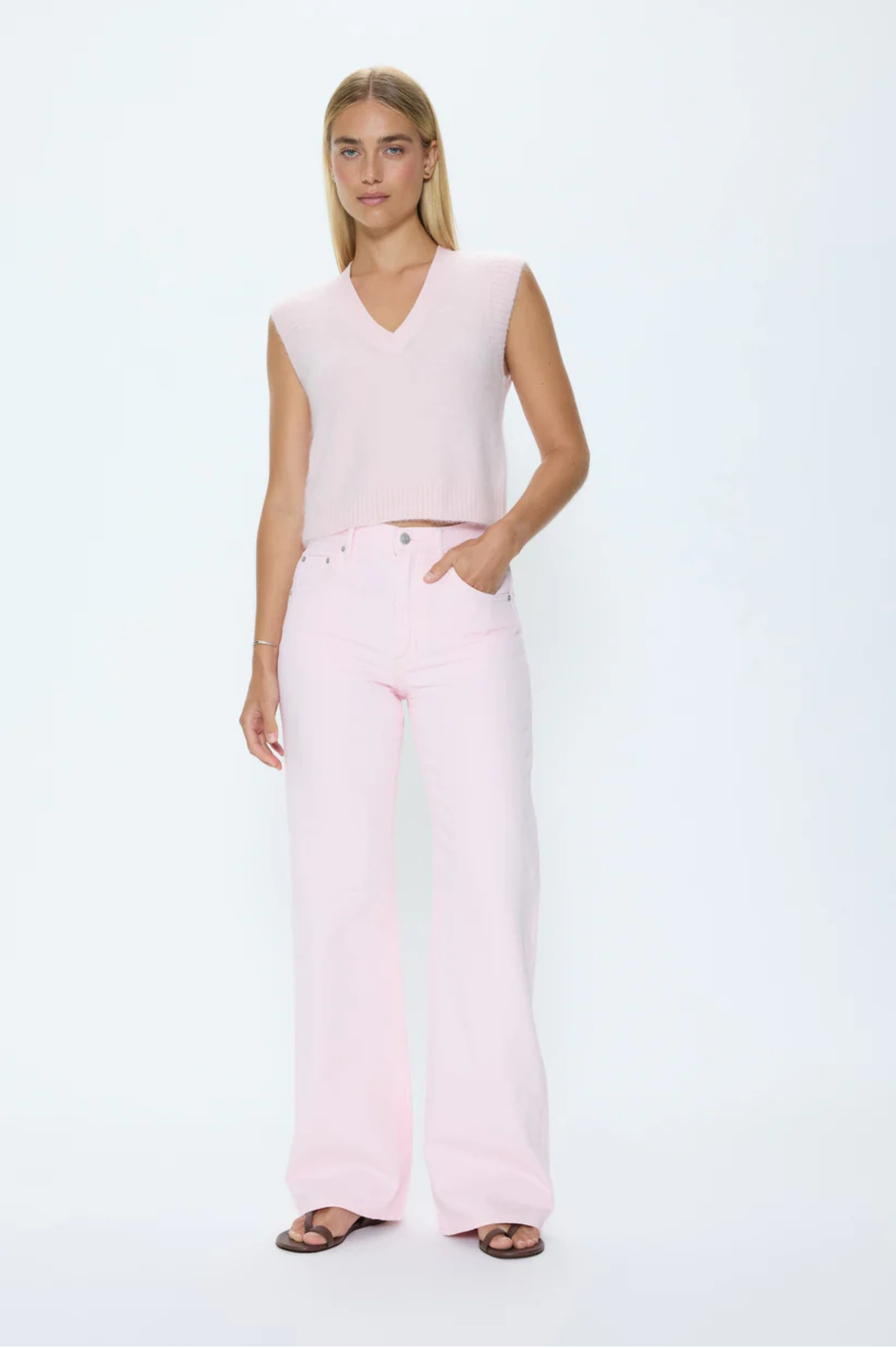Maxine Sweater Vest - Blush