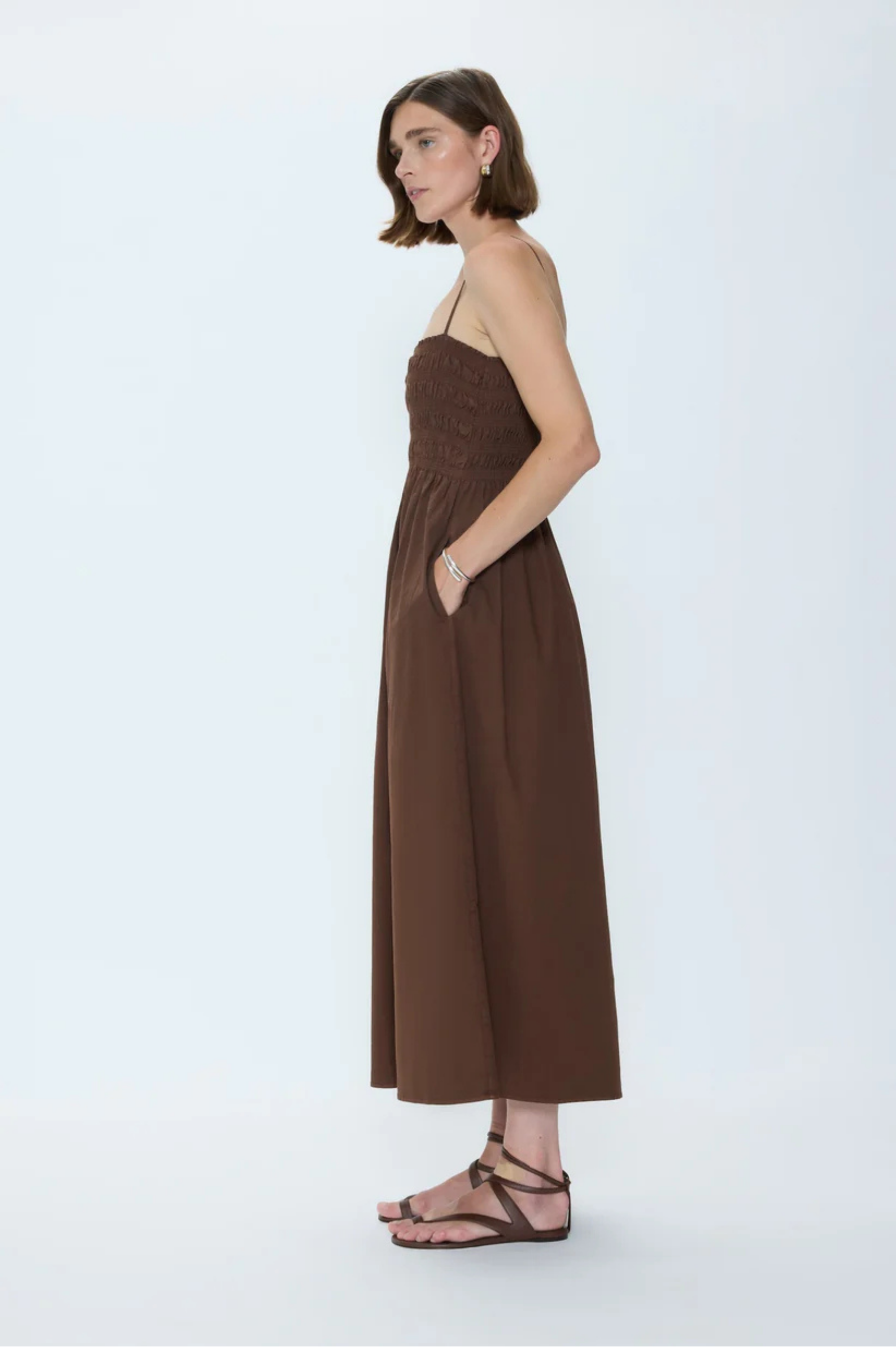 Bianca Shirred Bodice Dress - Bruna