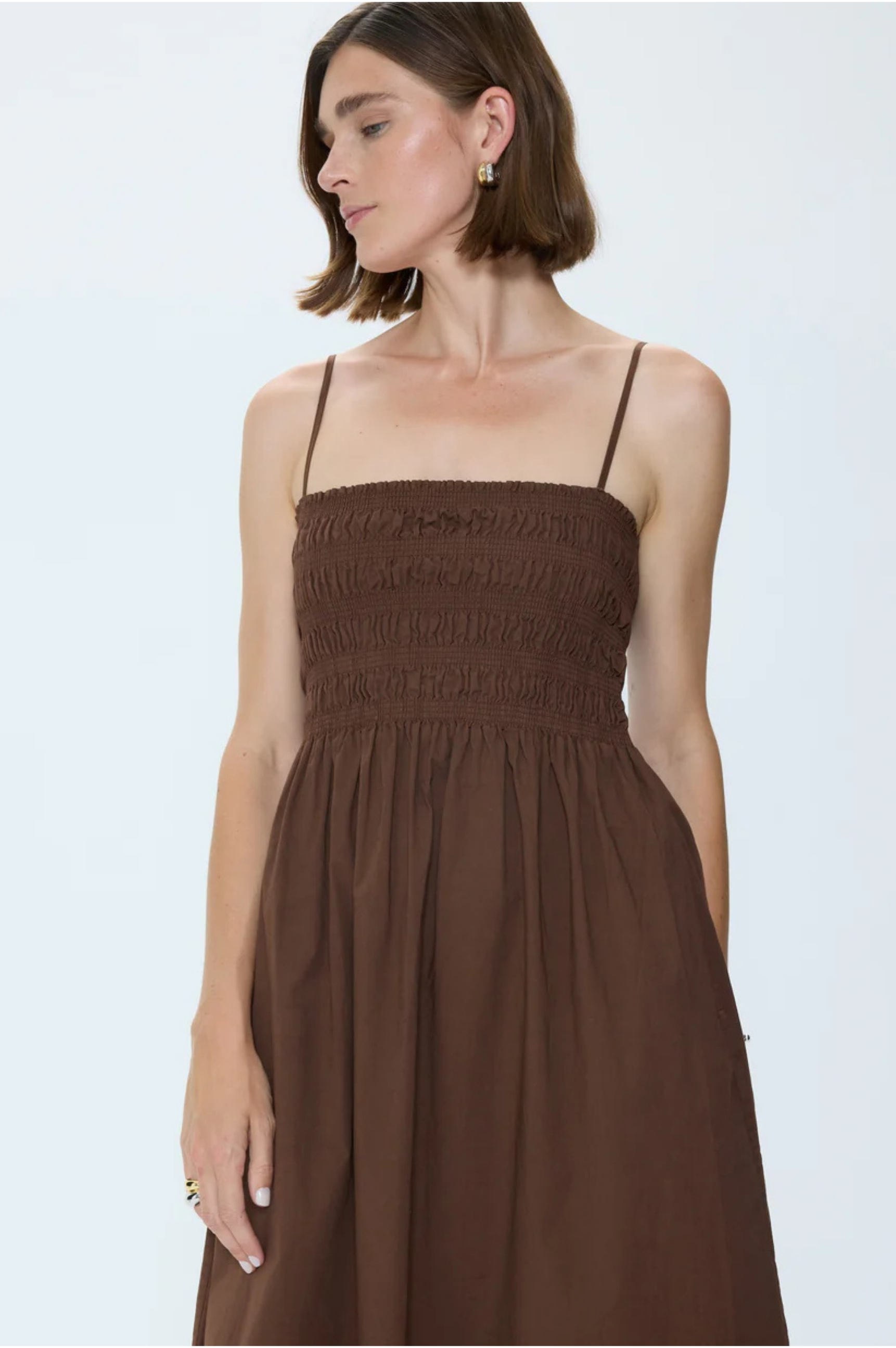Bianca Shirred Bodice Dress - Bruna