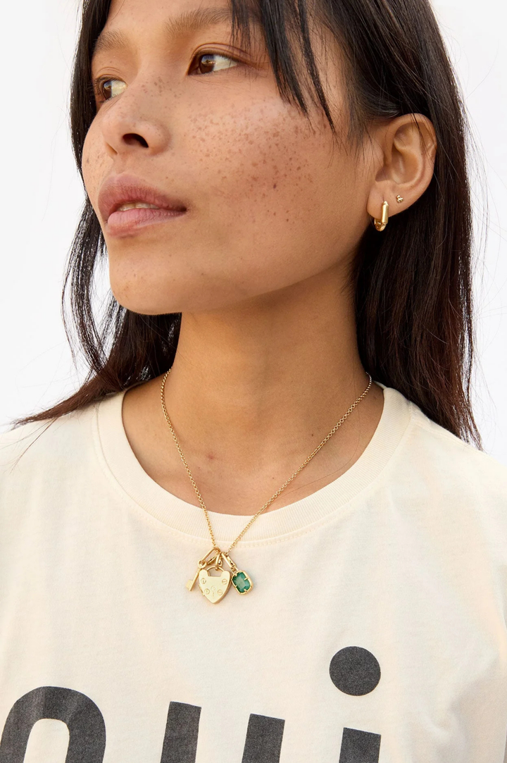 Padlock Locket - Vintage Gold