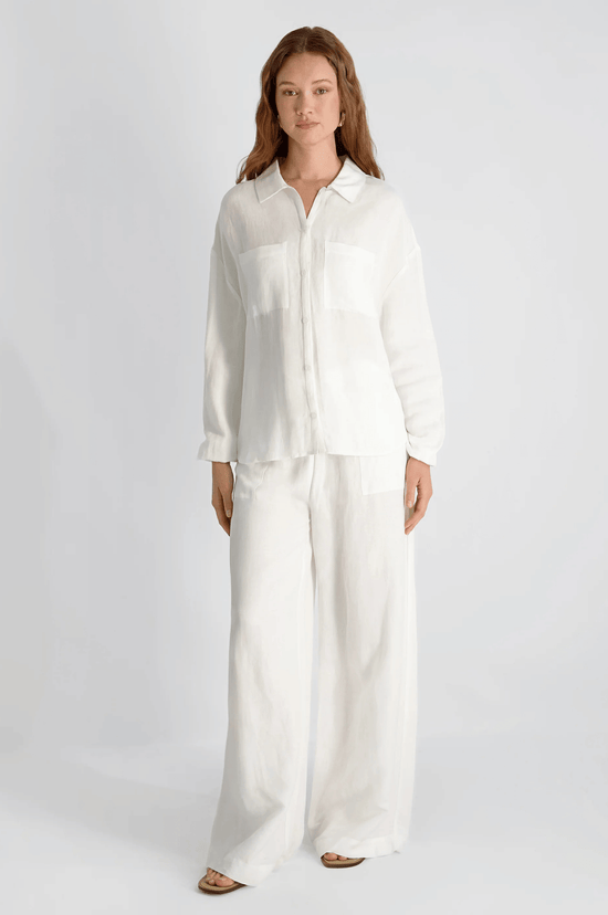 Cooper Linen Blouson Sleeve Top