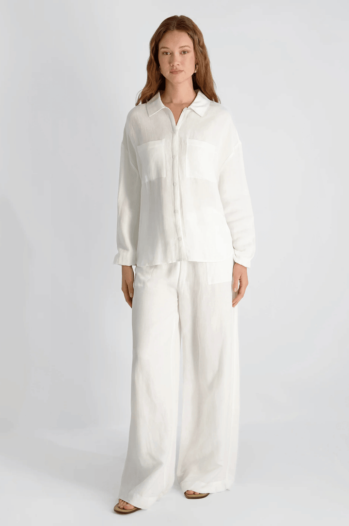 Cooper Linen Blouson Sleeve Top