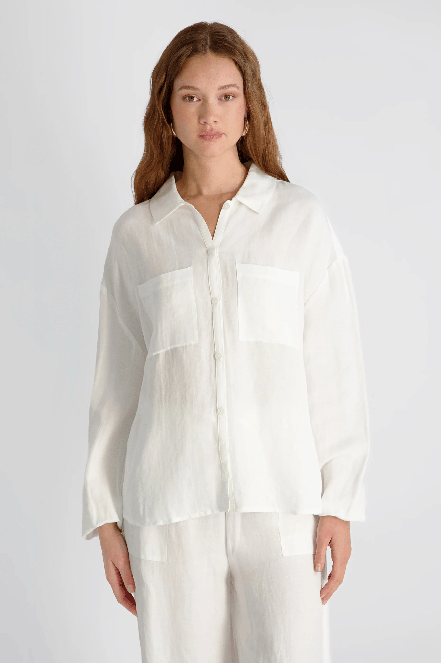 Cooper Linen Blouson Sleeve Top