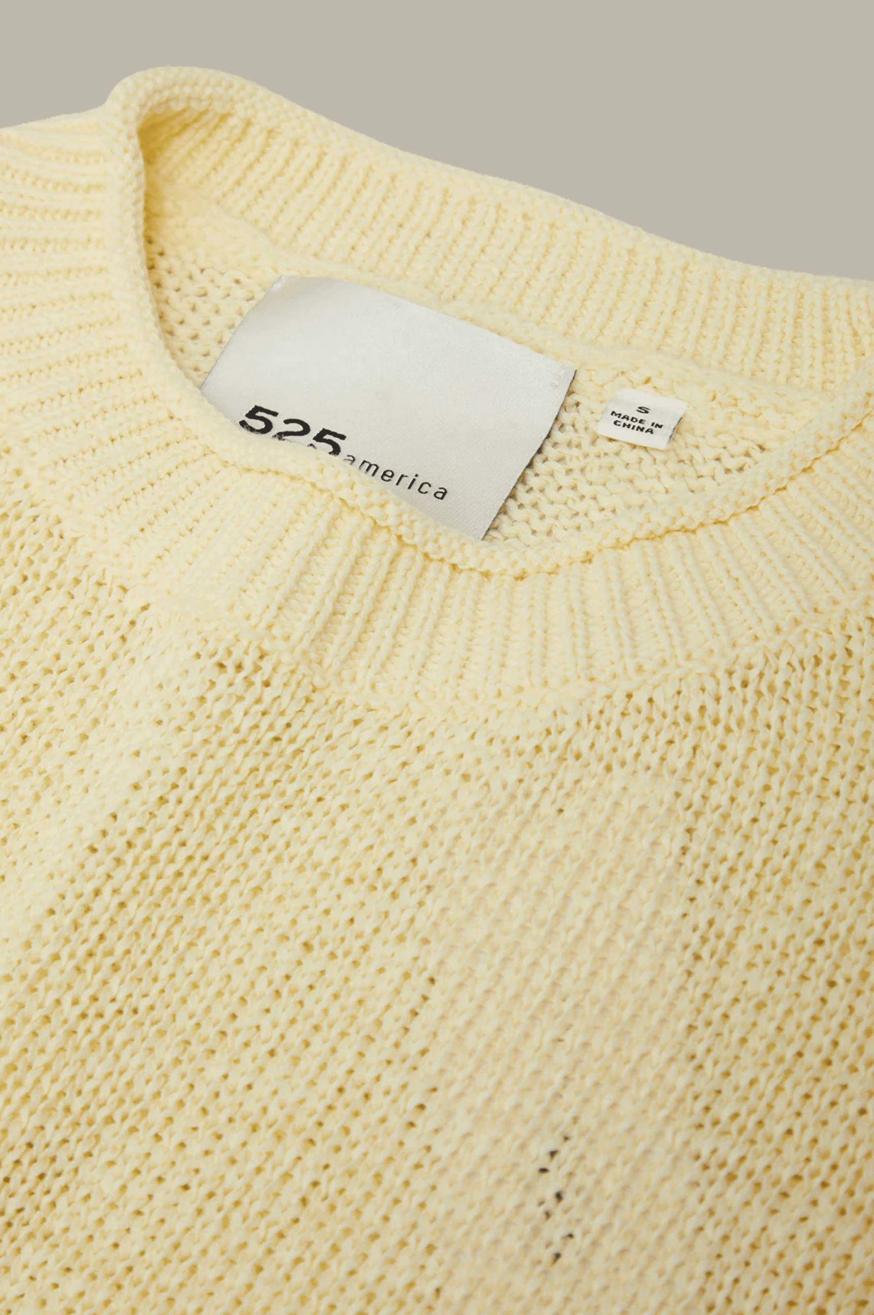 Terri Roll Edge Short Sleeve Sweater - Lemon Icing