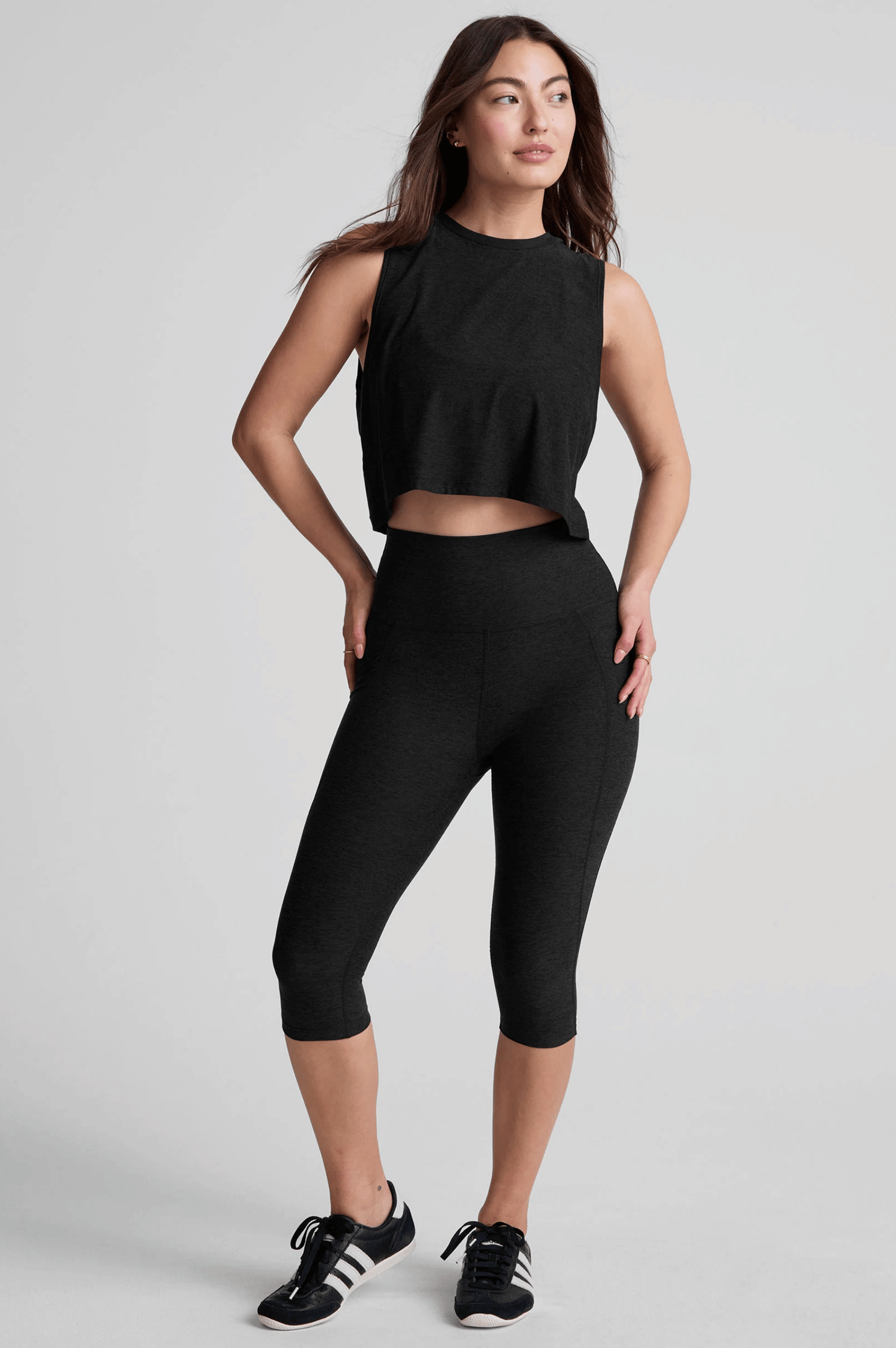 Featherweight Minimal Cropped Tank - Darkest Night