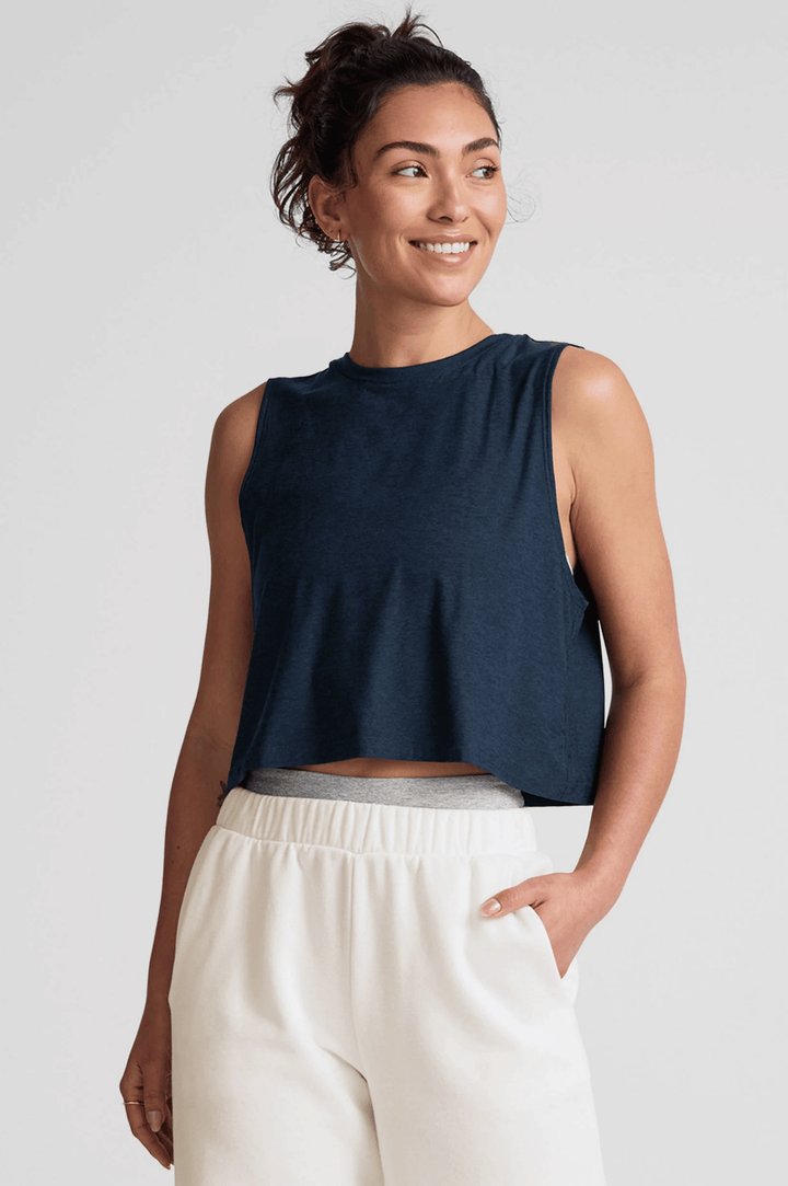 Featherweight Minimal Cropped Tank - Nocturnal Navy