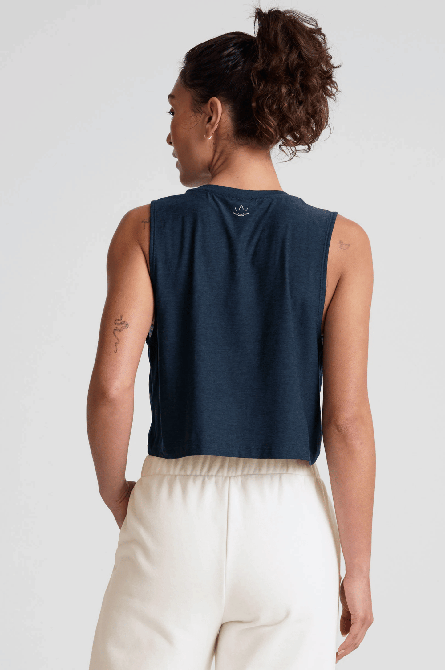 Featherweight Minimal Cropped Tank - Nocturnal Navy