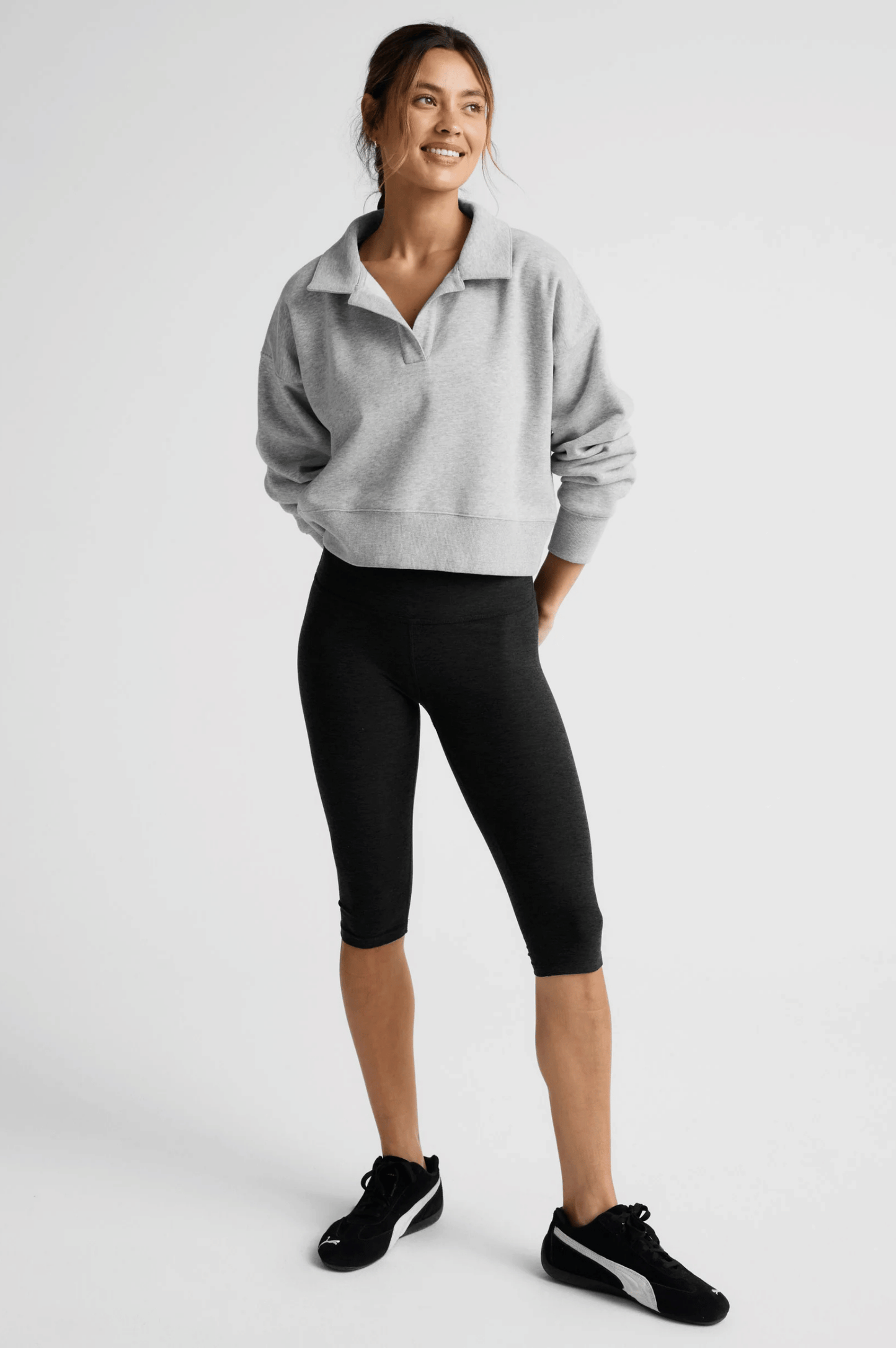 Spacedye High Waisted Pedal Pusher Legging - Darkest Night