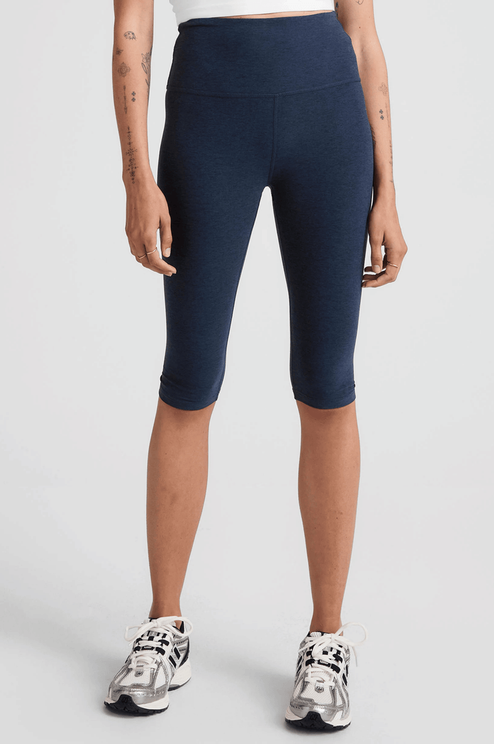 Spacedye High Waisted Pedal Pusher Legging- Nocturnal Navy