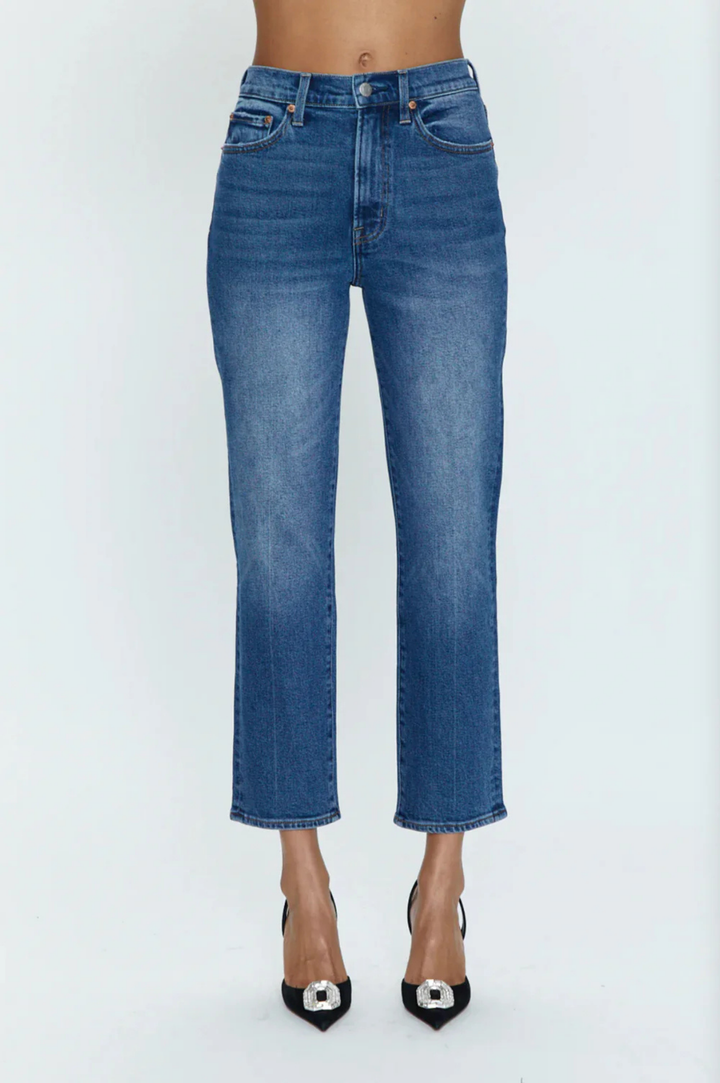 Charlie High Rise Classic Straight Ankle - Augustus