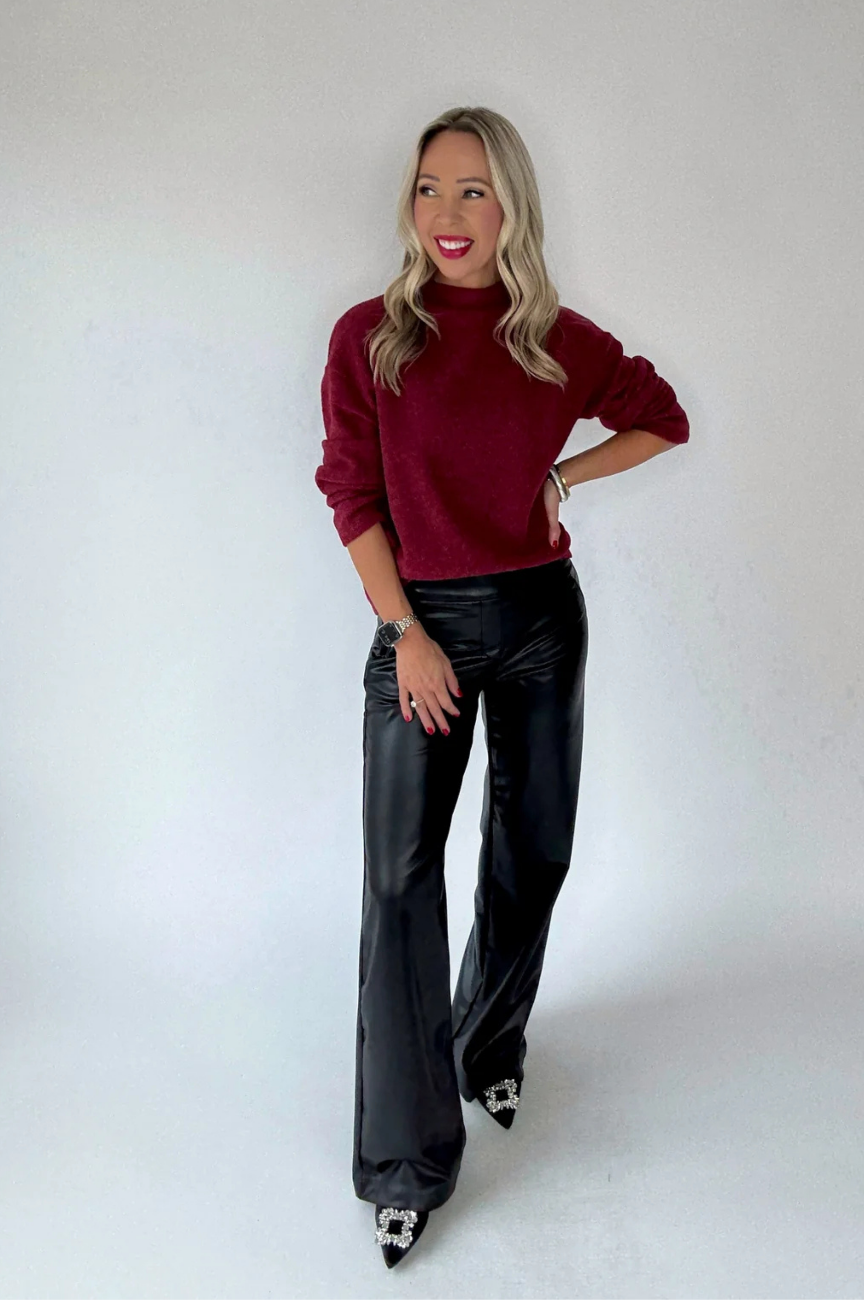 Runaway Leather Trouser - Black
