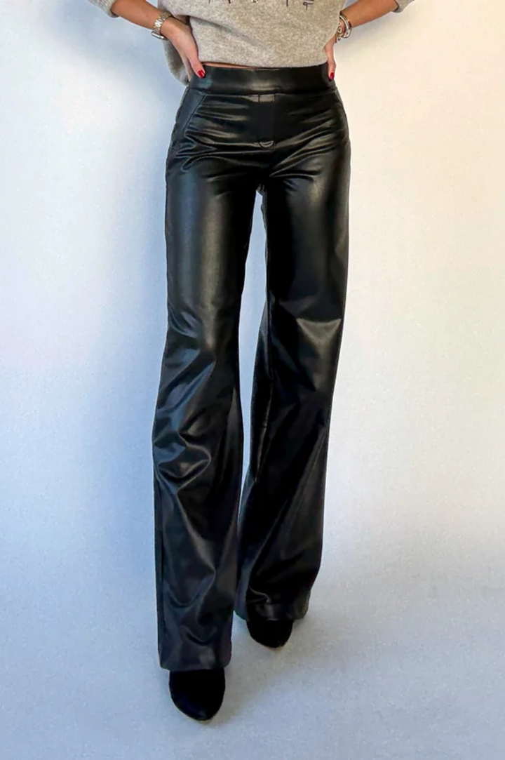 Runaway Leather Trouser - Black