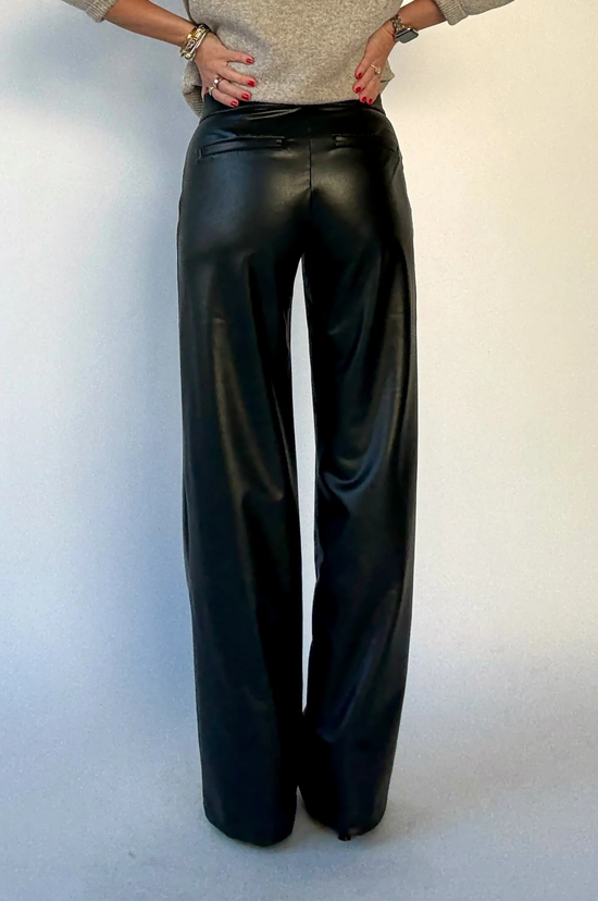 Runaway Leather Trouser - Black