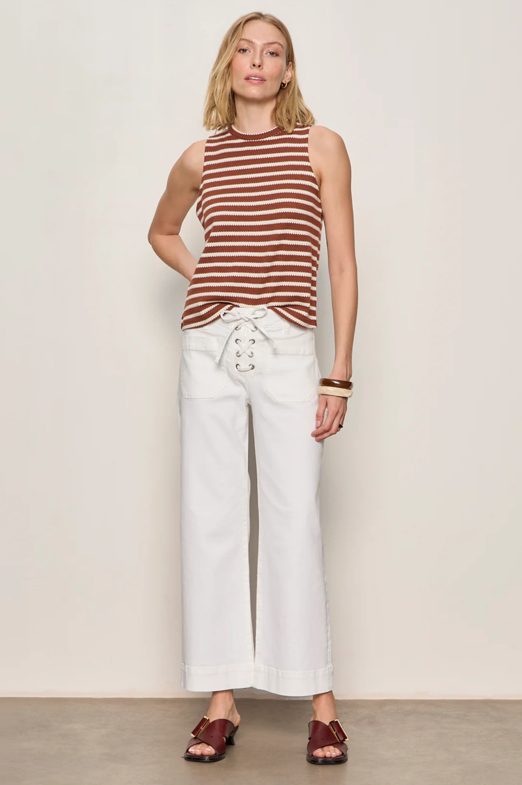 Campari Tank - Clay Stripe