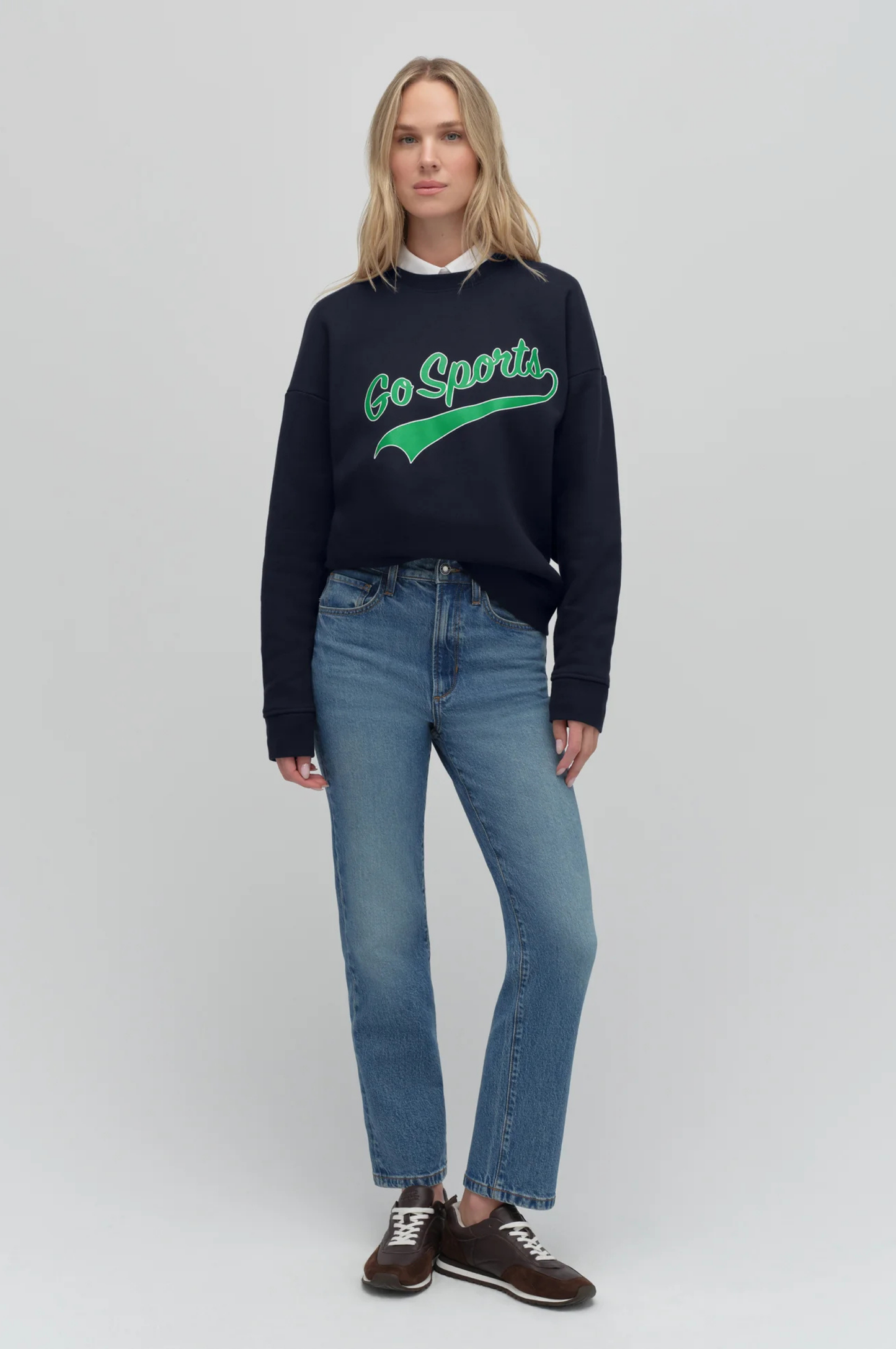 The Go Sports Sweatshirt - Navy/Green/White