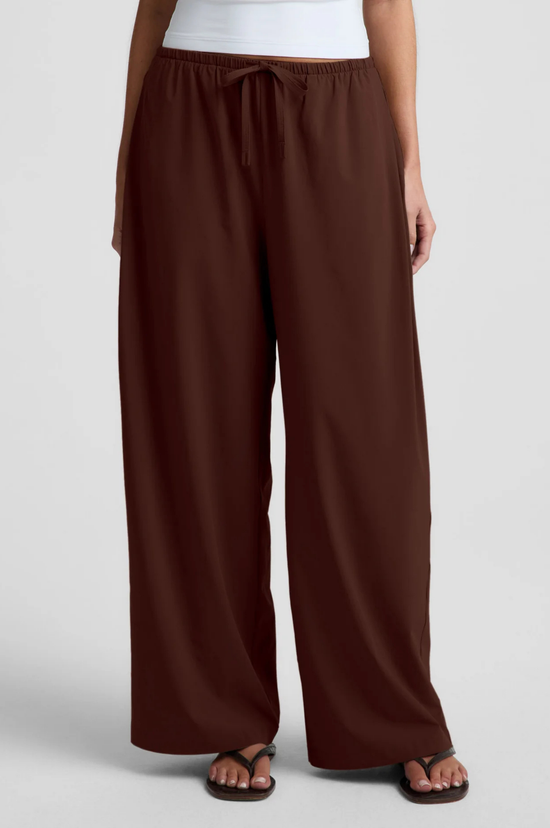 Solstice Drawstring Wide Leg Pant 29 - Iced Mocha