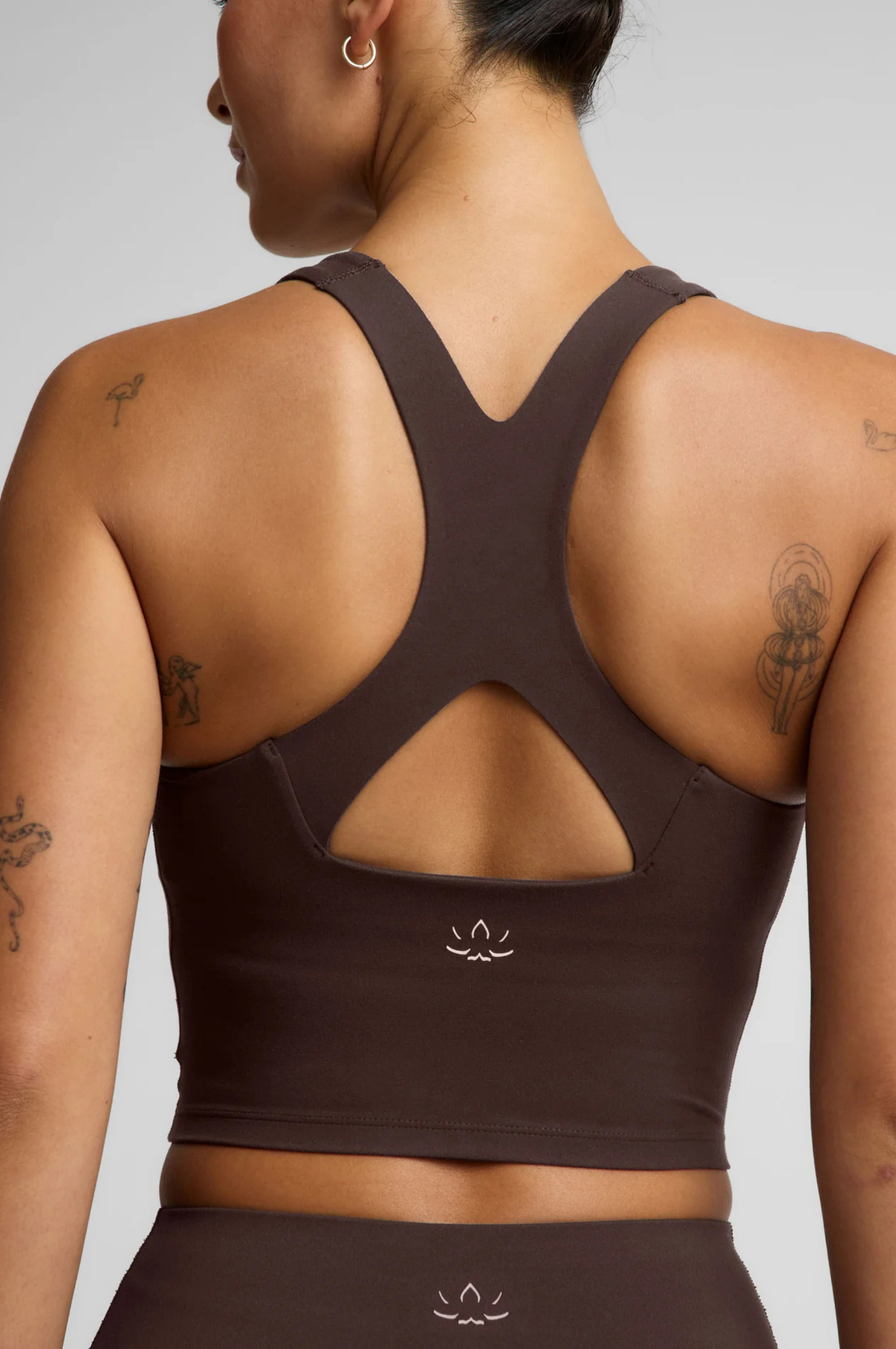 Glowzone Medium Impact Cropped Tank - Cocoa Plum