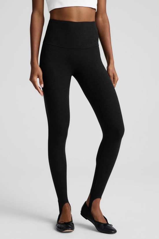 Spacedye Stirrup High Waisted Midi Legging - Darkest Night