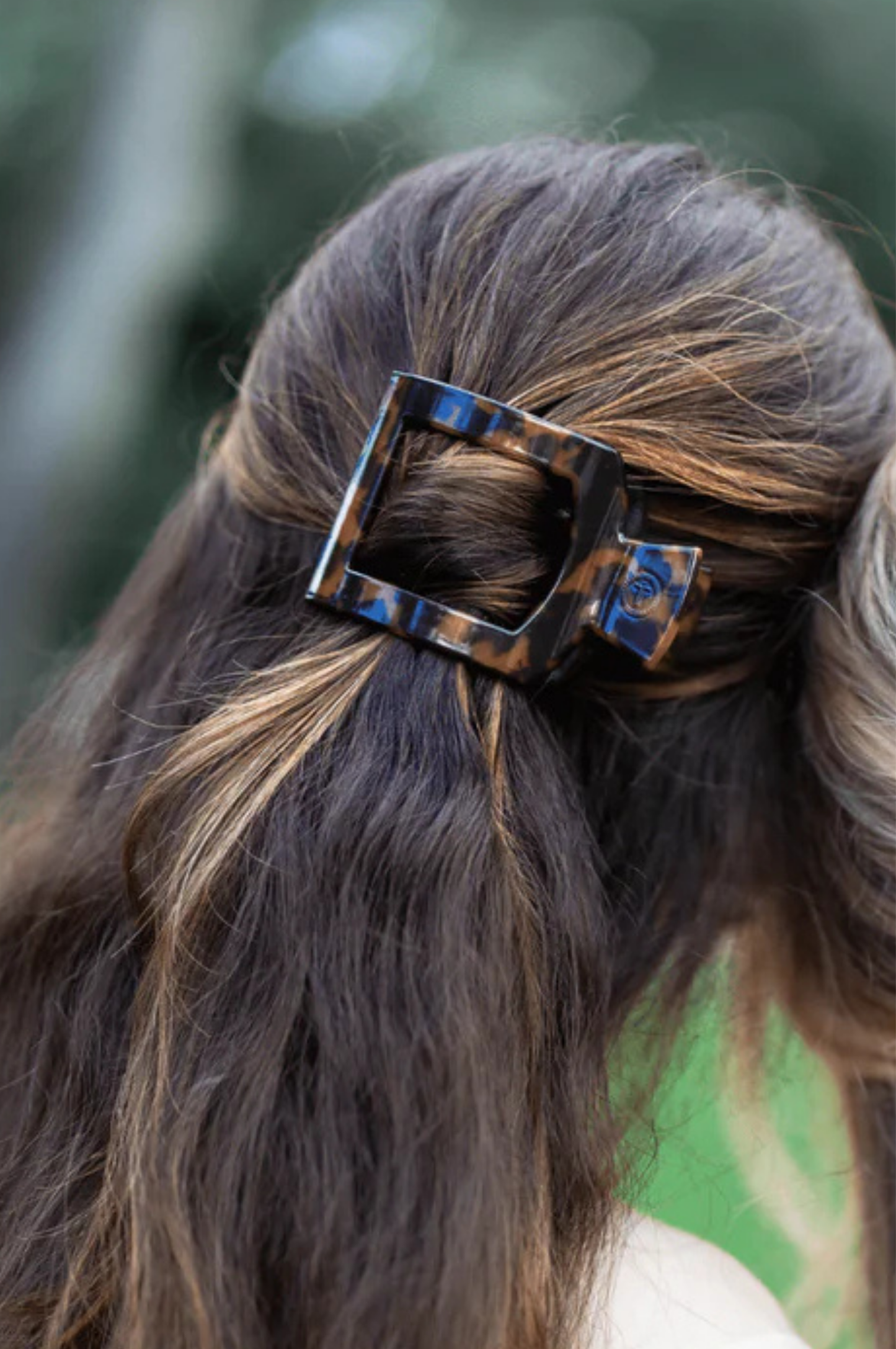 Medium Flat Square Hair Clip - Tortoise