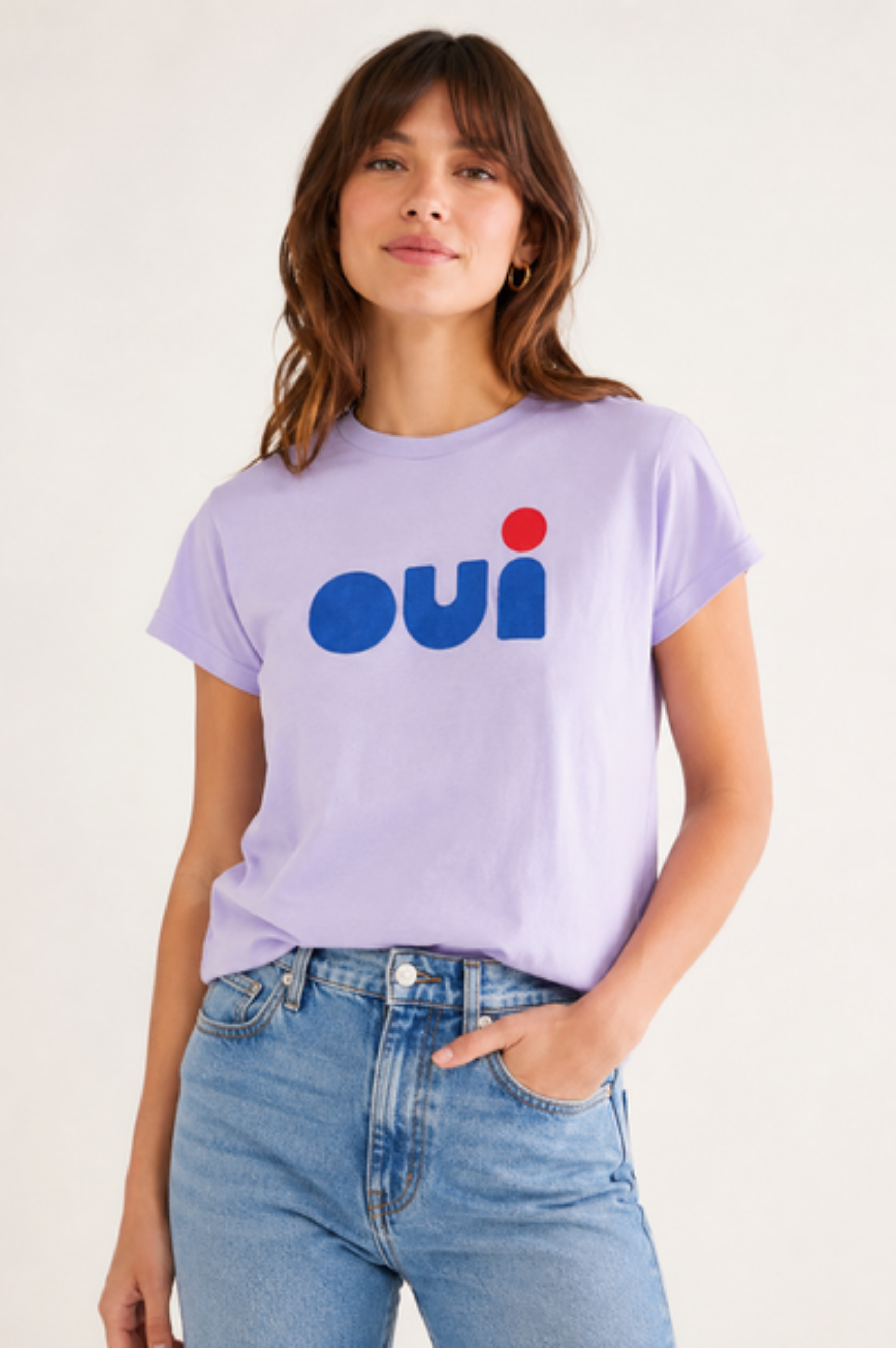 Classic Tee Cut Out Oui - Jacaranda