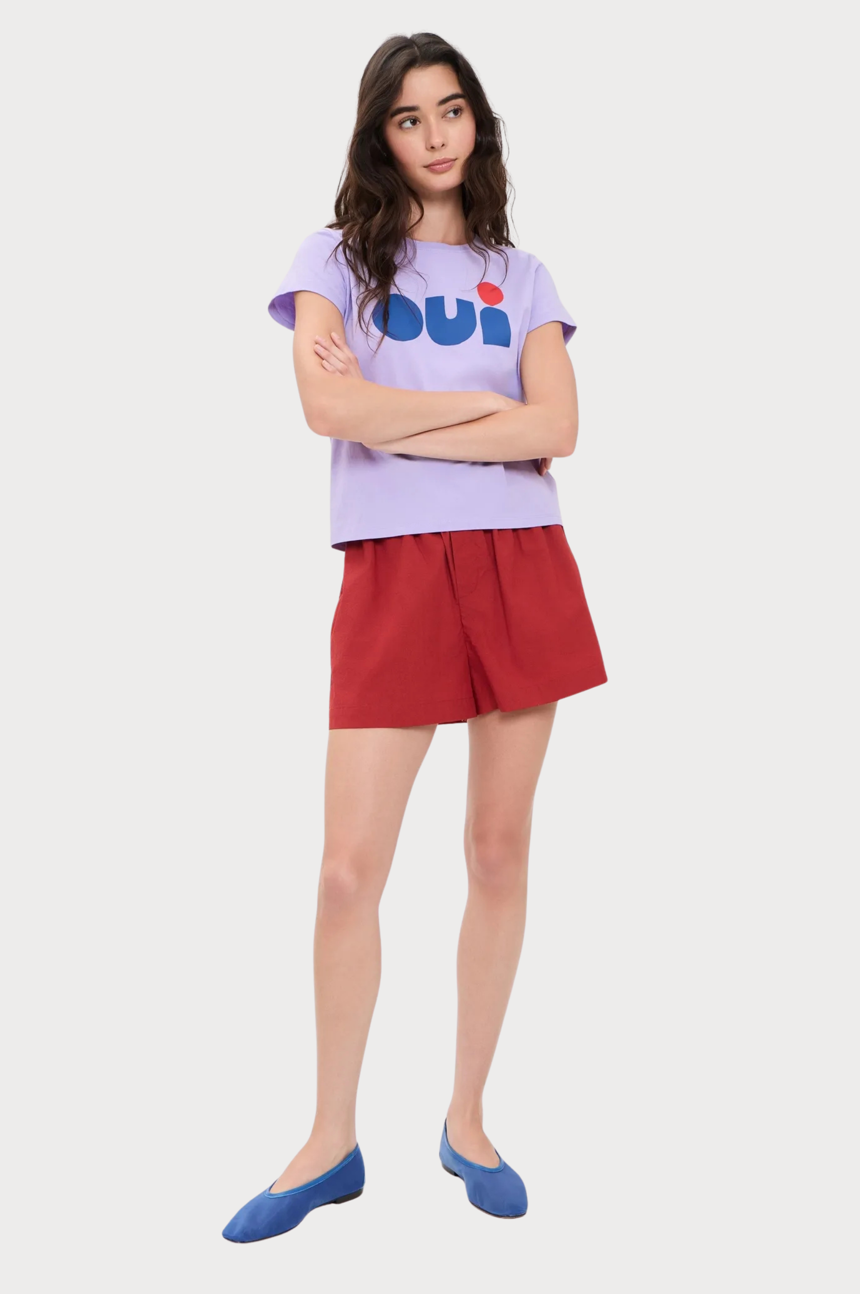 Classic Tee Cut Out Oui - Jacaranda