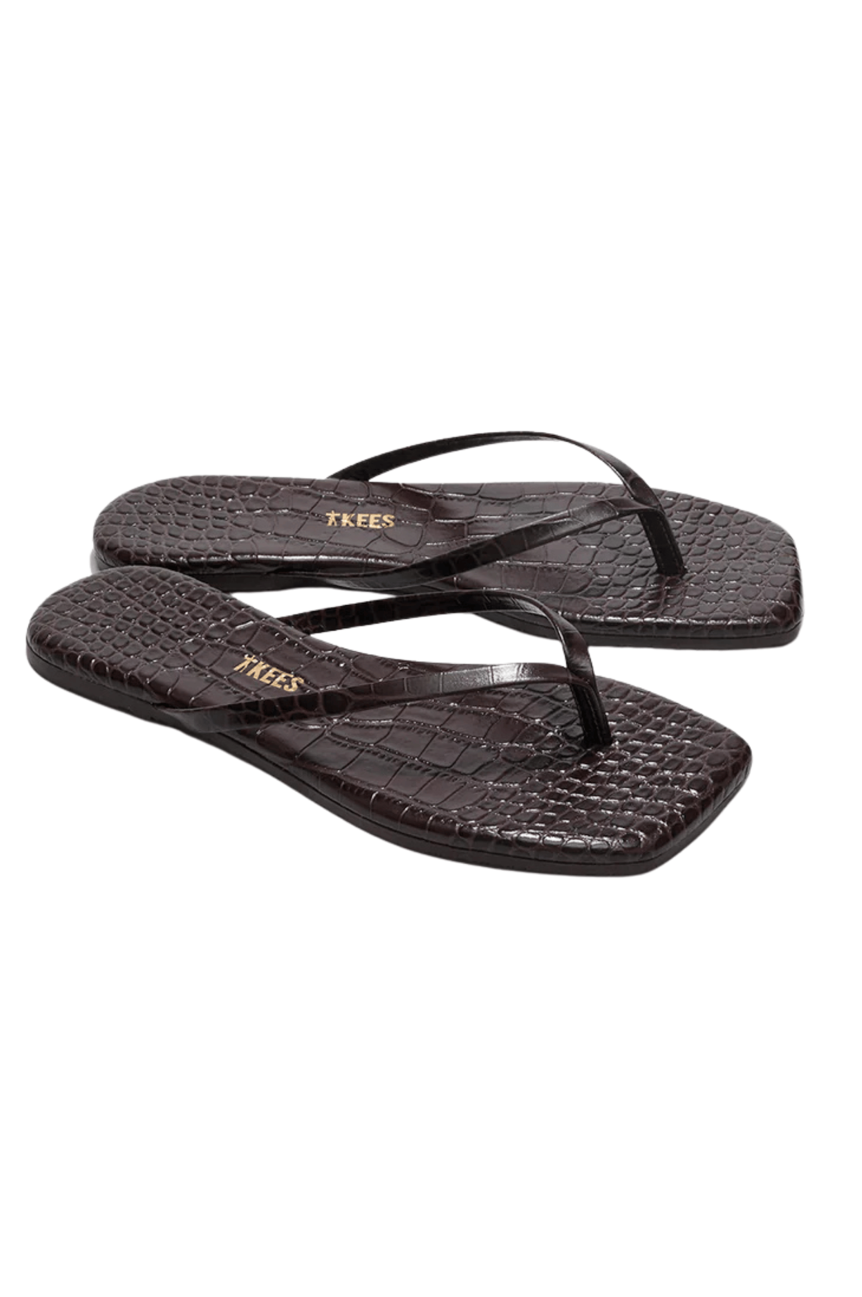 Square Toe Lily Croc - Carob