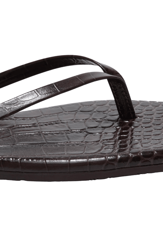 Square Toe Lily Croc - Carob
